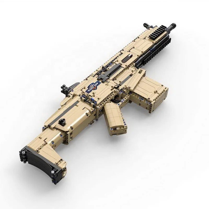 CaDA C81021W SWAT Military WW2 Weapon Assault Rifle Models 1406Pcs Building Blocks Technical Compatible Gun Bricks Toys