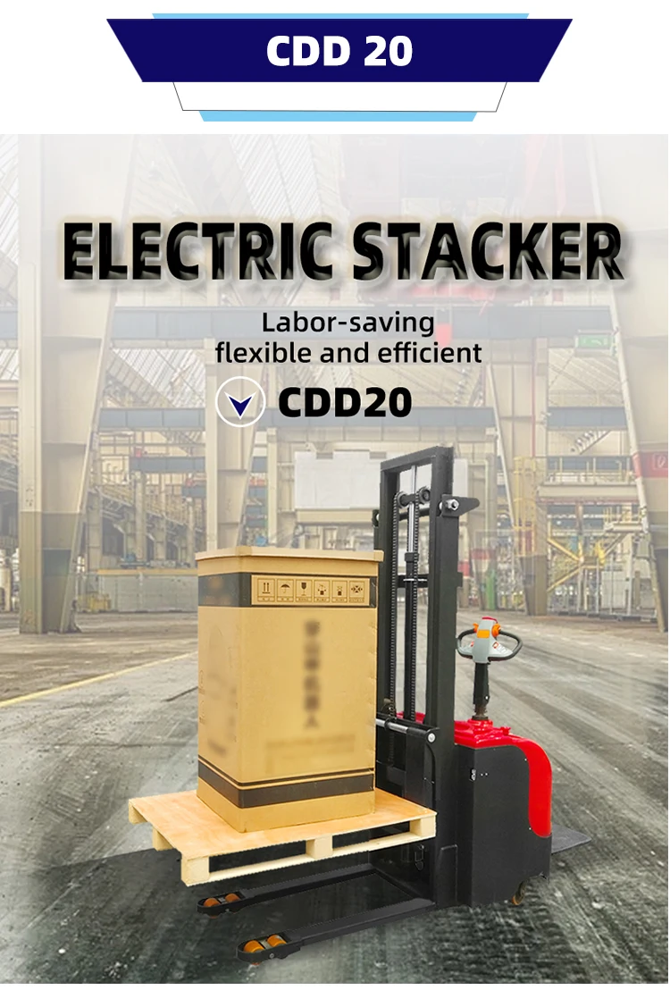 Small Electric Stacker Lifting Semi Electric Stackers Pallet Stacker ...