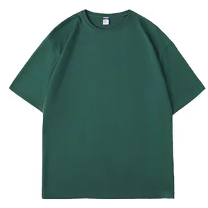 100%Cotton Round Neck T-Shirt Plain Dyed Quick Dry Training T-Shirt Running High Quality Gym Short Sleeve