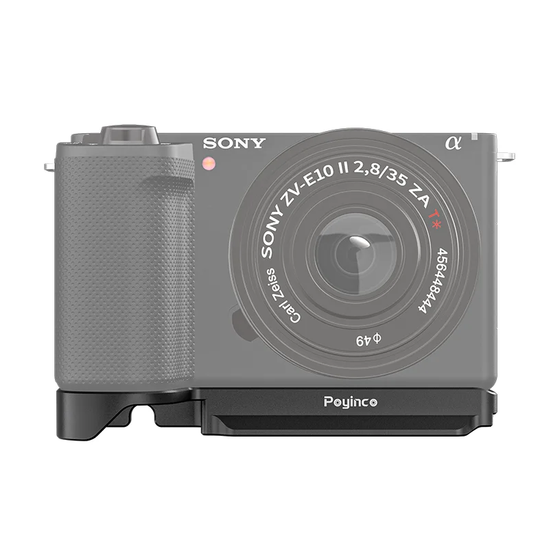 Základní deska pro kameru Sony ZVE10 II – spodní montážní deska s integrovanou rychlou uvolňovací deskou pro systém Arca, kompatibilní s kamerou Sony Alpha ZV-E10 II