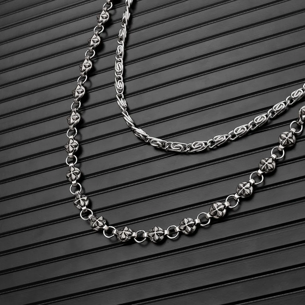 Hot Sale Street Hip Hop Jeans Chain Personality Punk Style Double