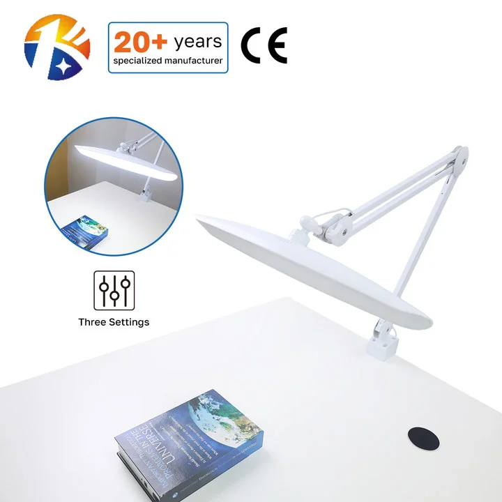 Latest Design High Quality Adjustable Desk Clip on Led Magnifying Glass Table Lamp