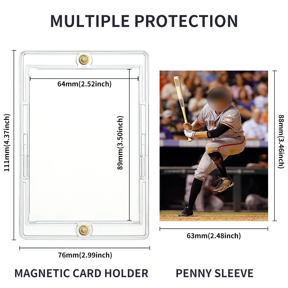 Strong Magnetic Card Holder, Magnetic Card Case for Trading Cards, One Touch Card Holder Fit for TCG Football Card, Sports Card Strong Magnetic Card Holder, Magnetic Card Case for Trading Cards, One Touch Card Holder Fit for TCG Football Card, Sports Card