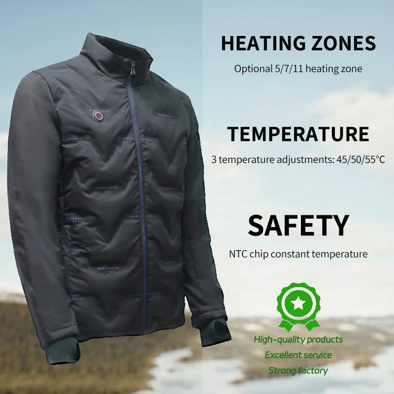 Mainiko Men's Electric Usb Heated Jacket Windproof And Waterproof