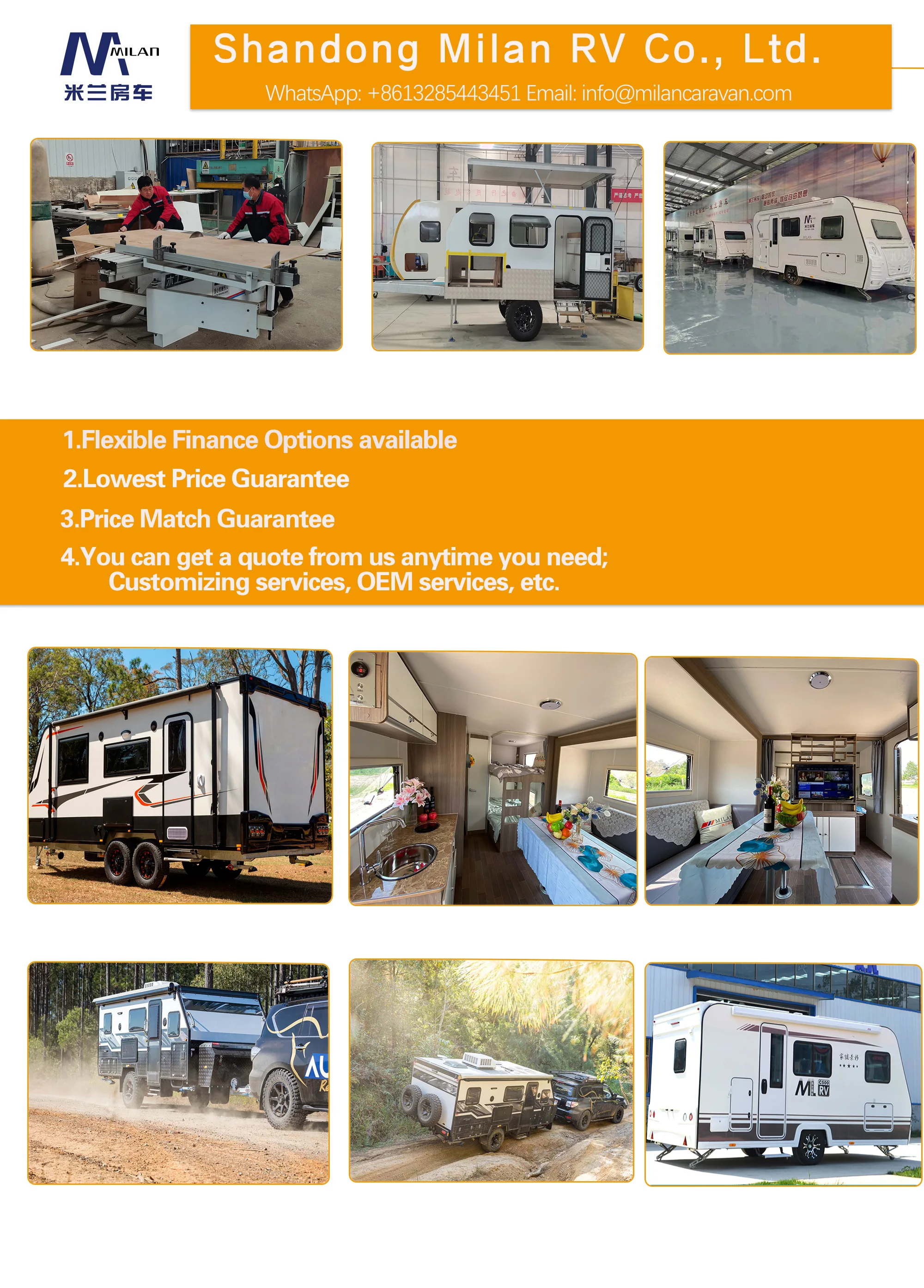 Cheap Camper Trailer Outdoor Luxury Travel Trailer Selfdriving Tour