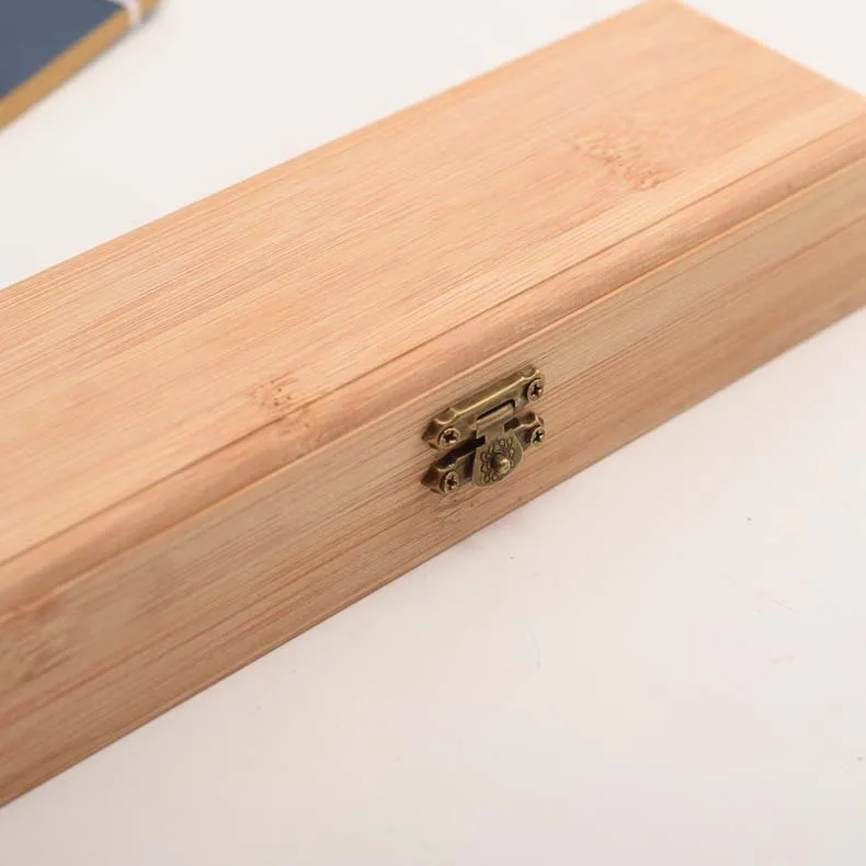 Custom Solid Wood Pen Pencil case Wood Gift Storage Box Engraved Gift Box Packaging