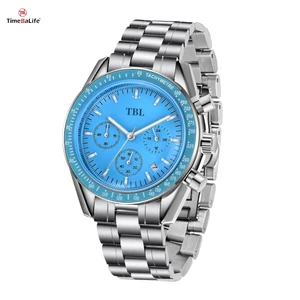 OEM Factory Fashion High-end Classic Casual Three-eye Chronograph 316L Stainless Steel Men's Quartz Watches