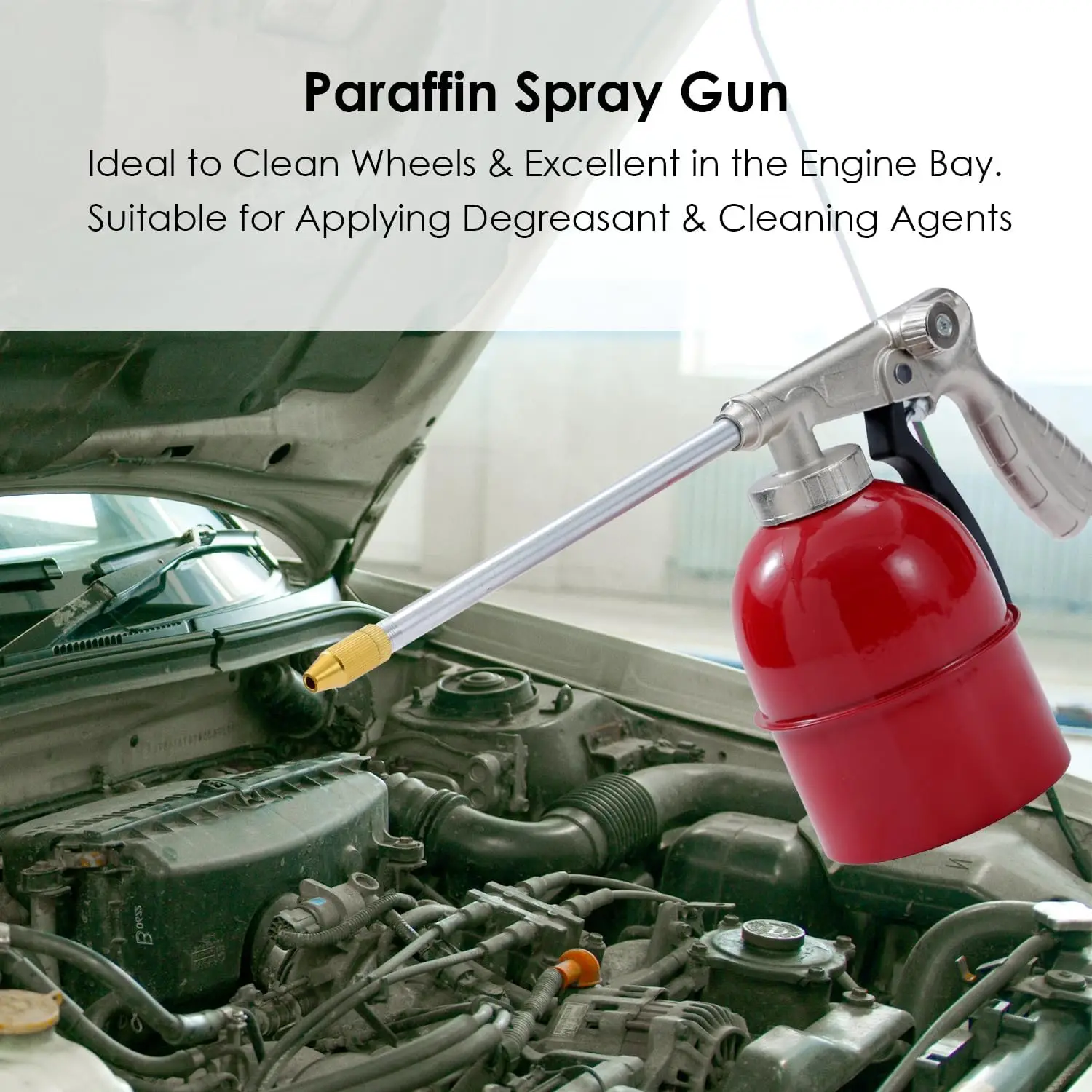 thumbnail image 2 of Allendo Pneumatic Engine Cleaning Gun - High Pressure Air Blower & Sprayer For Degreasing, Comes With 4 Ft Hose 2 of 10