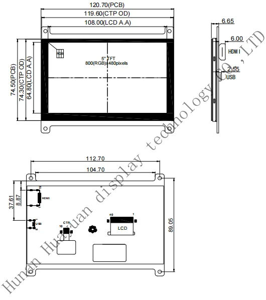 ce certification tft lcd display quotation