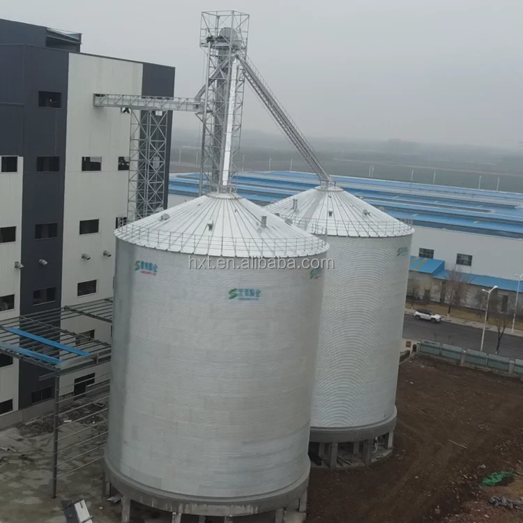 2000 5000 10000 Tons Flat Bottom Grain Silo For Wheat Maize Paddy Rice