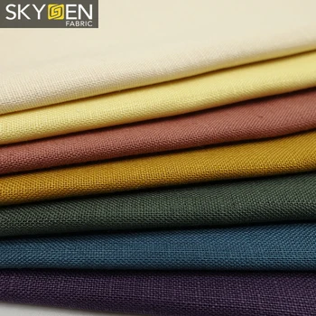 Skygen 150gsm 200 colors shirts dress summer textile china manufacturer solid 100 pure linen fabric