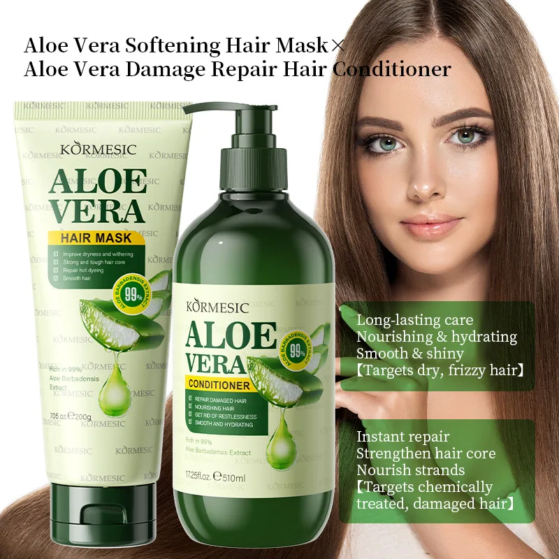 KORMESIC 200g OEM Custom Multi-Repair Organic Herbal Private Label  Repairing Aloe Vera Smoothing Hair Mask