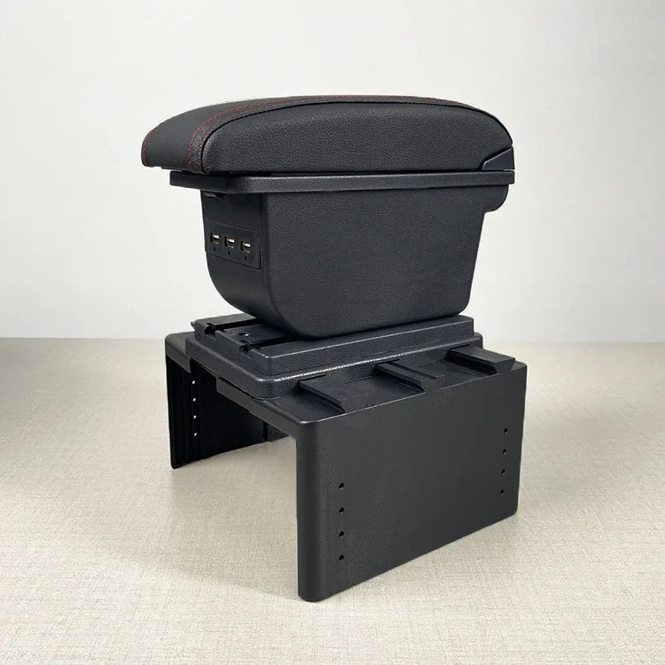 product universal car arm rest center console split type storage box central universal armrest with usb charger-7
