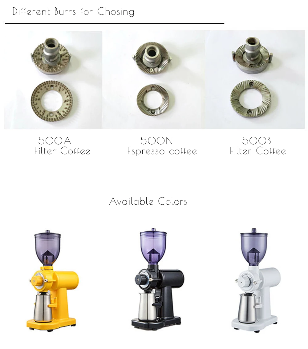 Ecocoffee Espresso Electric Burr Coffee Food Grinder Machine 8 Steps