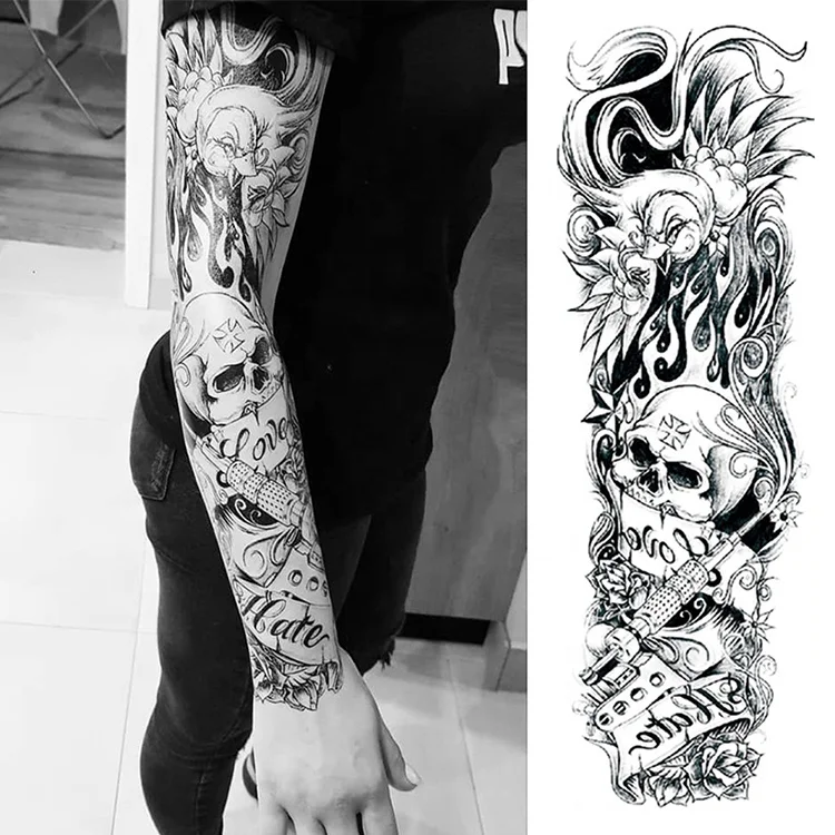 Top Quality Latest Tattoo Style Men's Full Arm Tattoo - Buy Full Arm  Tattoo,Arm Tattoo,Men's Full Arm Tattoo Product on 