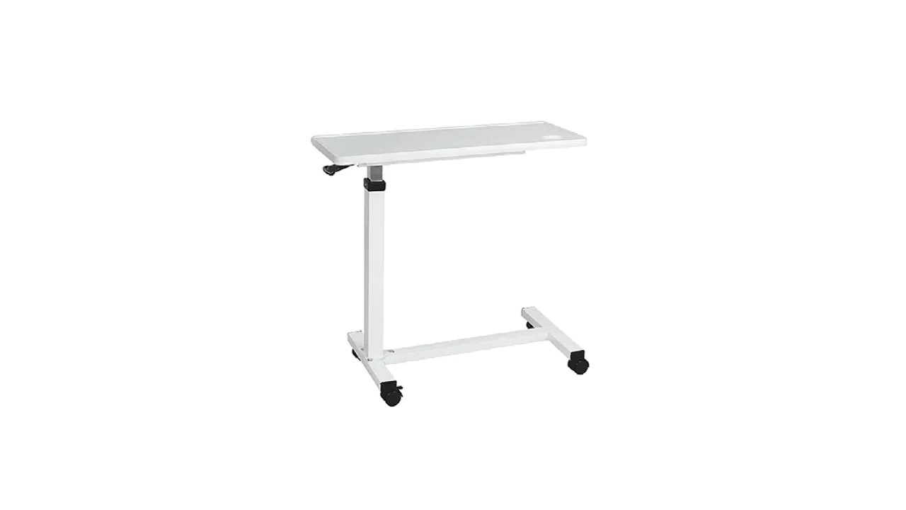Gas Spring Overbed Table Medical Bedside Height Adjustable Overbed