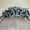 Chemin de table floral bleu de 1,5 mètre