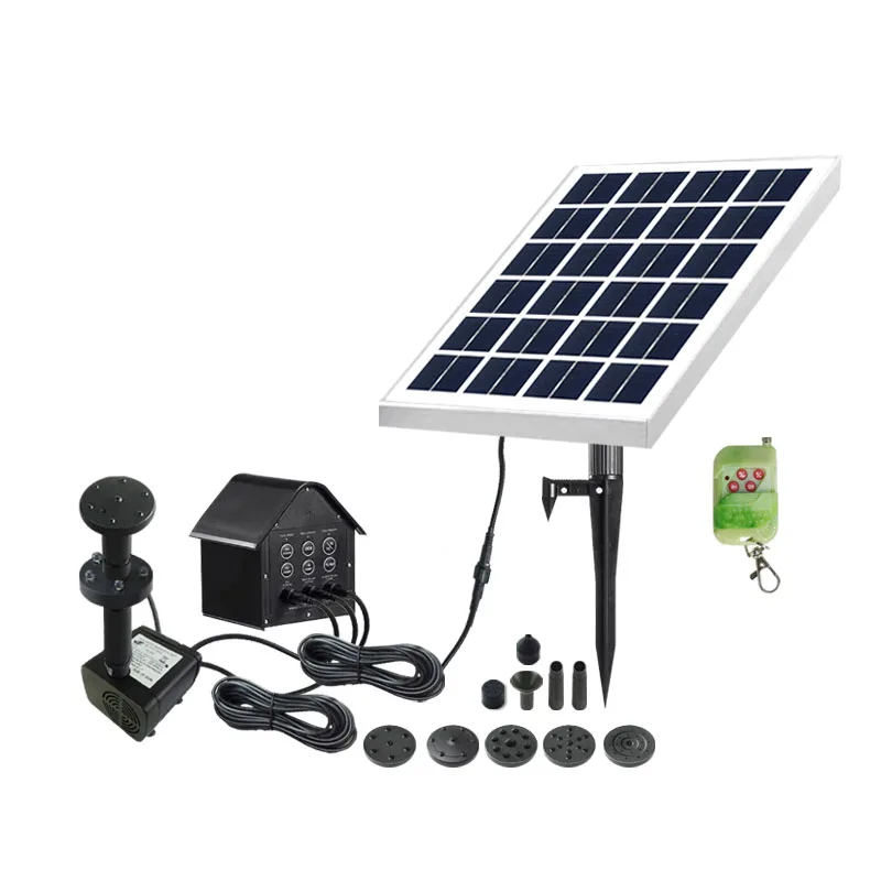 new 9w solar water fountain pump with pond