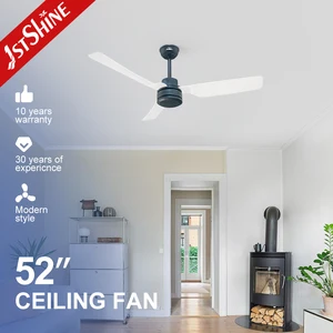 1stshine Ceiling Fan Modern 52 Inches No Light ABS Blades DC Motor Ceiling Fan with Remote Control