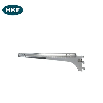 Factory Chrome Metal Slotted Wall Hanging Brackets for Holding Glass Shelves Custom-made Straight Metal Column Mounting Bracket