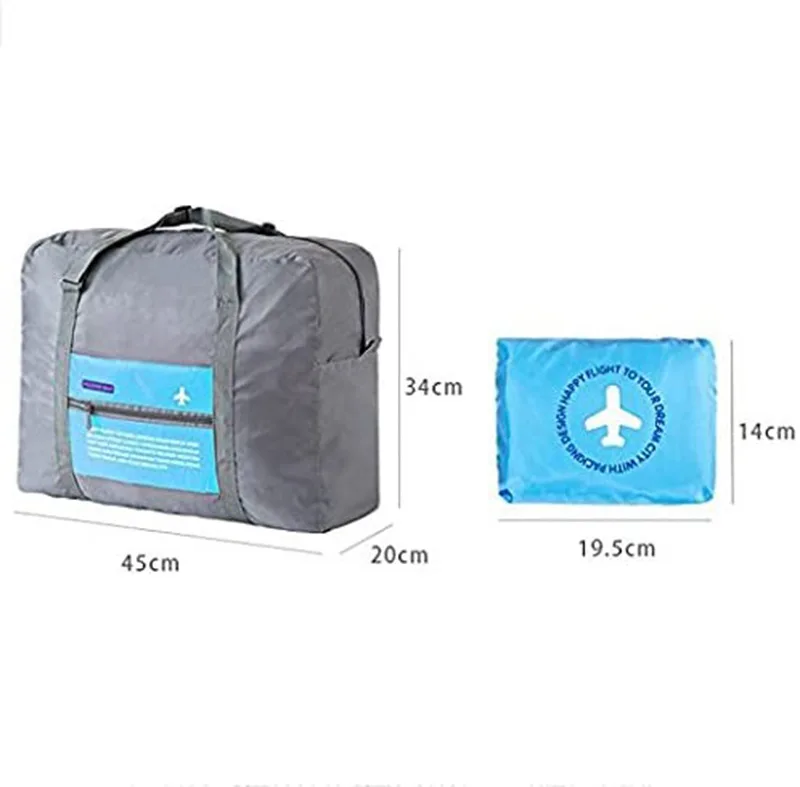 Large Capacity Folding Gym Tote Bag Handbag With Trolley Sleeves For