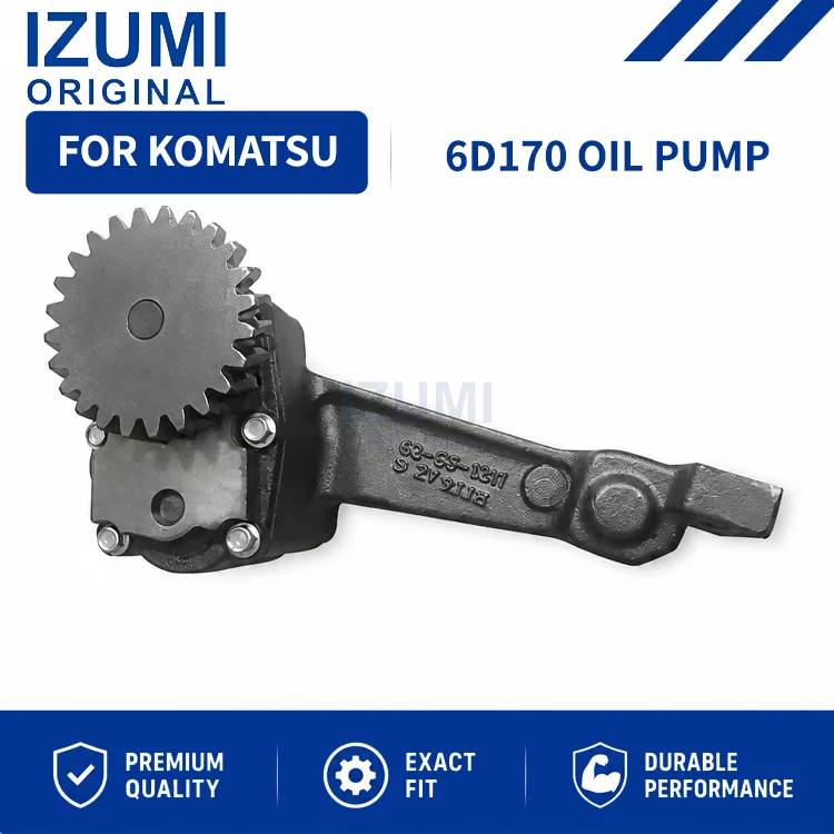 IZUMI ORIGINAL 6D170 6162-55-1100 6240-51-1100 Oil Pump engine parts for Komatsu Excavators Bulldozers Loaders Dump Trucks