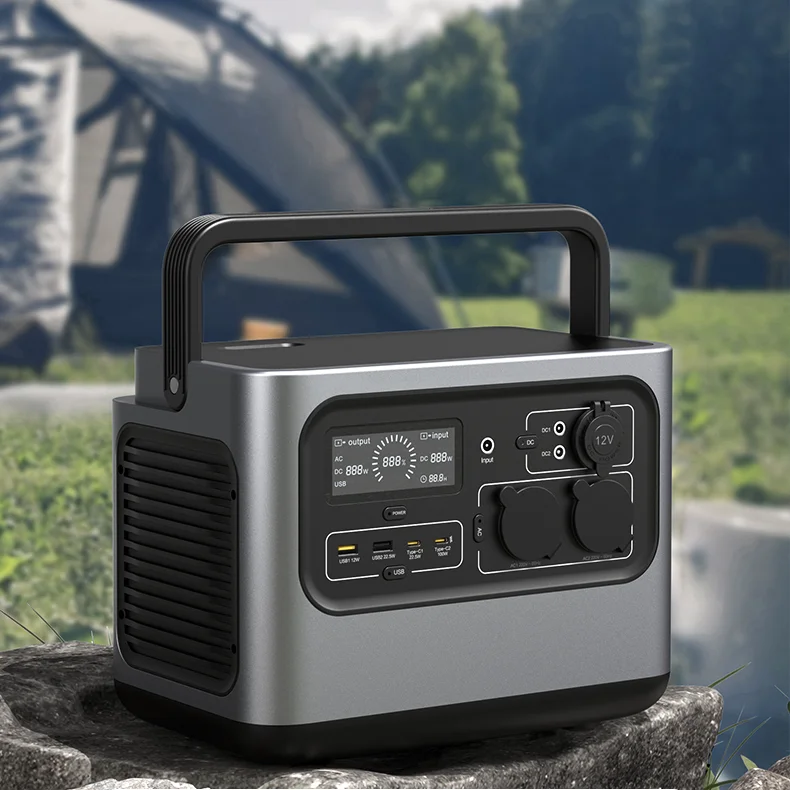 Portable 540Wh 600W Power Station with Home LiFePO4 Battery for Recharging Car Battery  Inverter Solar Panel Supply Generator
