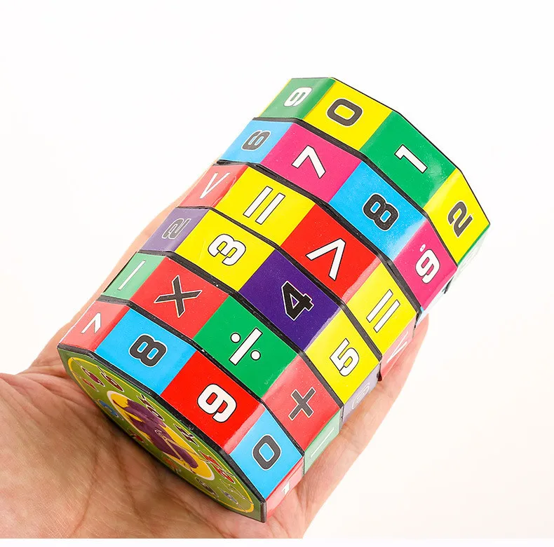 Montessori jogo para crianças, cubo mágico com números e números