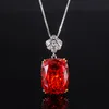 Bird's Nest cut orange pendant with chain