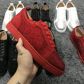Wholesale Factory Wholesale Womens Mens Genuine Leather Red Bottom Designer  Spike Shoes Famous Brands Luxury Flat Sneakers for Men Shoes From  m.