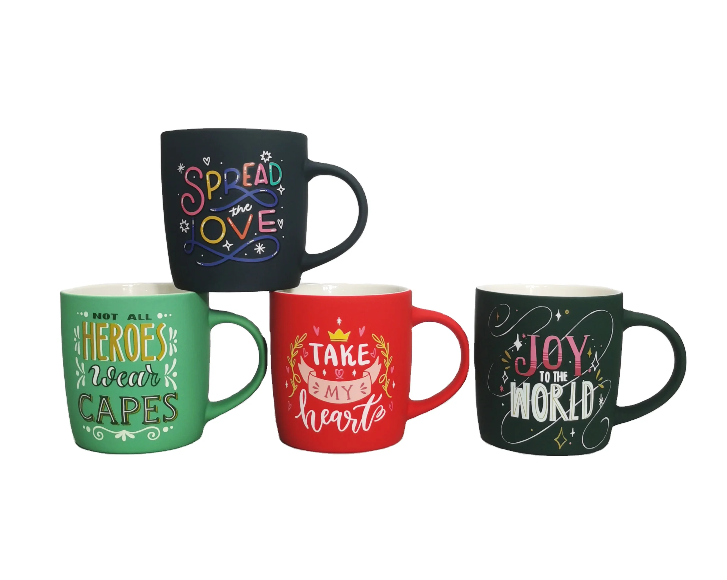 Newest Design Colorful Soft Touch Mug Coating Mug for Party