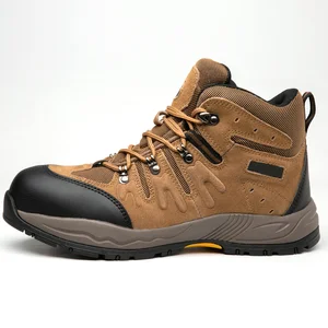 Zstep Road Mate Safety Shoes Cow Suede Leather Breathable Construction Industrial Protective Fashionable Leather Steel Toe