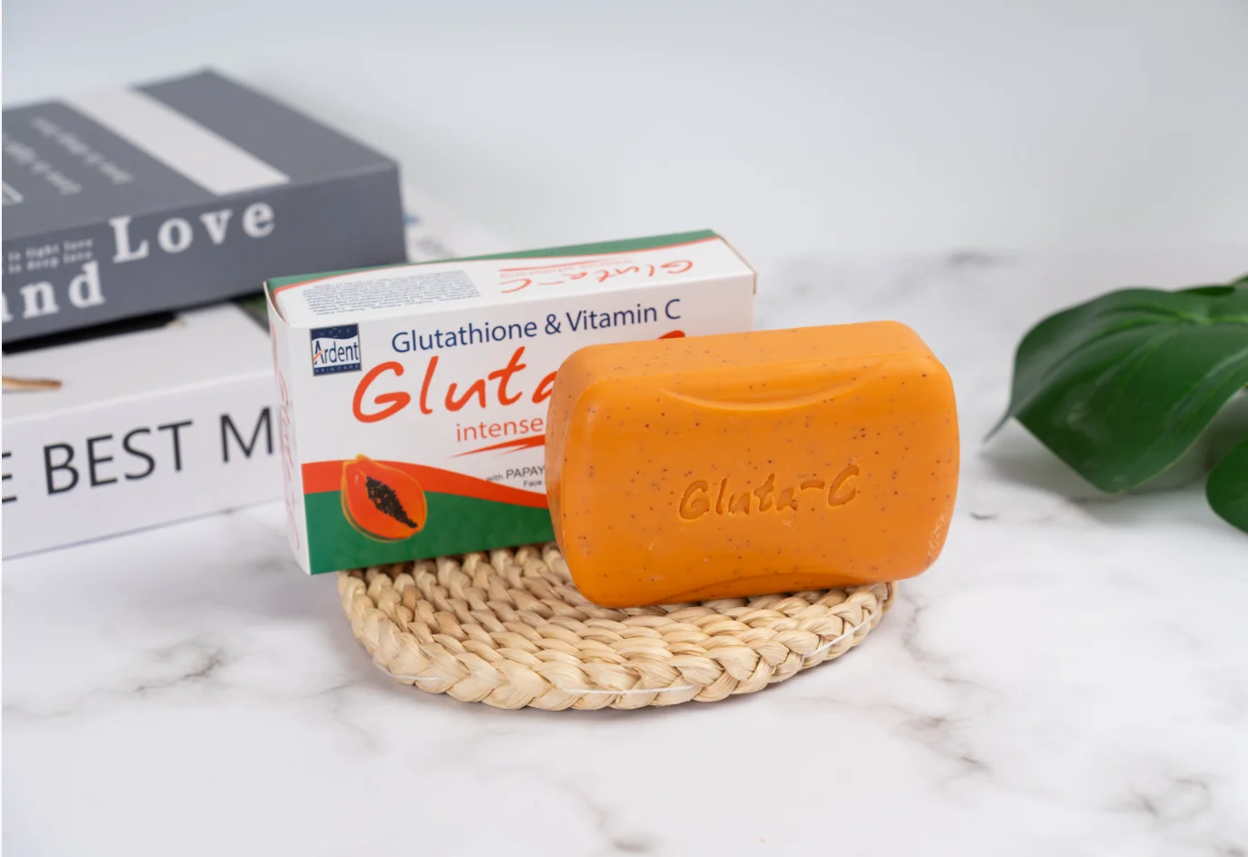 Glutac Papaya Natural Whitening Moisturizing Solid Herbal Bar Soap For Skin Care