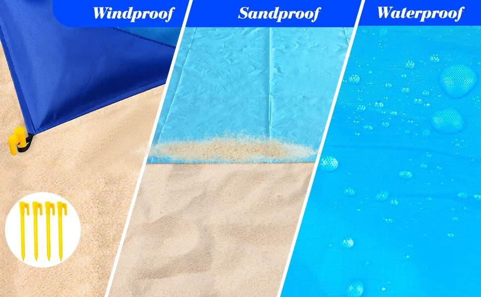 Outdoor Portable Sand Free Foldable Waterproof Camping Beach Mat Custom