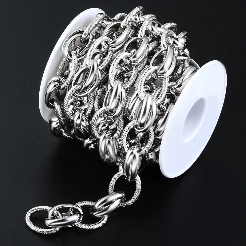 Diy Jewelry Findings Handmade Double Button Handmade Chain Stainless