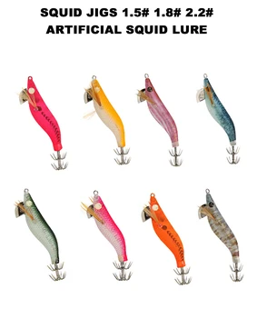 Cheery Luminous Silicone Squid Jig and Shrimp Egi Lure 65mm 79mm 93mm Artificial Hard Bait for River Fishing – Soft Lure – view 5