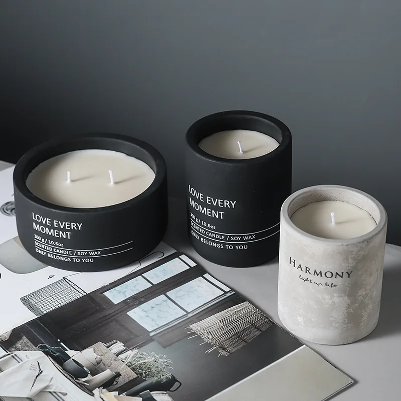 Free Sample Reusable Elegant Sustainable Ceramic Unique Candle Jars