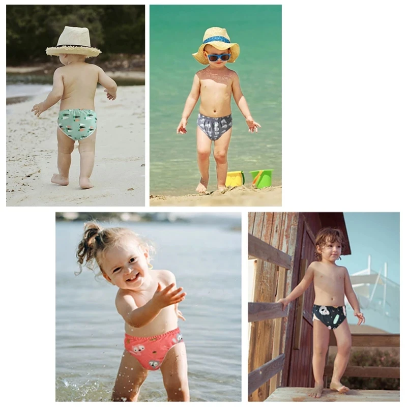 Многоразовый впитывающий подгузник для плавания, многоразовый регулируемый подгузник для плавания