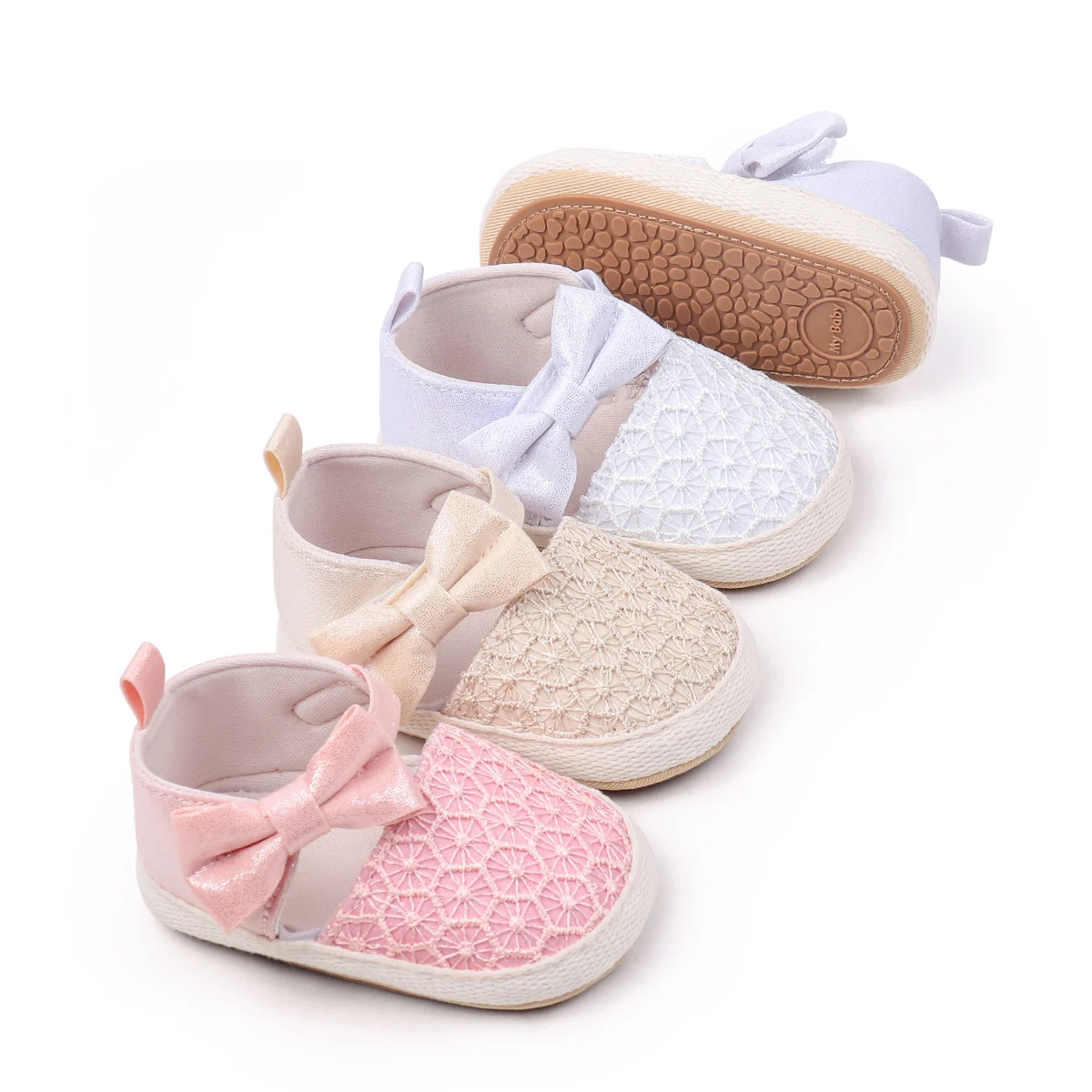 Hot Selling Flower Bow  Soft Sole Baby Girl Dress Shoes Infant Crib Shoes Mary Jane Slippers Summer Spring Girl Shoes 2025