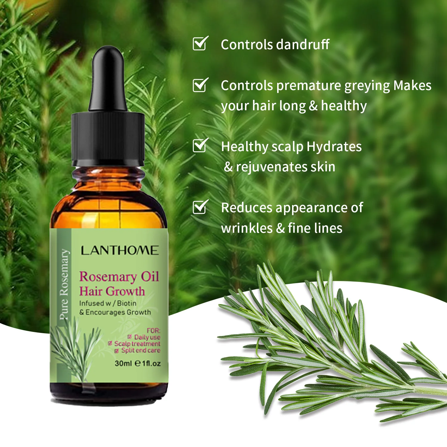 Oem Odm Private Label Rosemary Essential Oil Accelerate Hair Growth ...