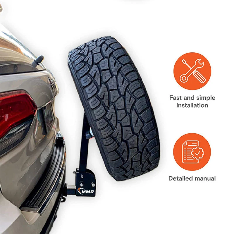 Good Selling Standard 2 Inch Receiver Black Tow Hitch Spare Tire Holder Hitch Mounted Spare Tire Carrier
