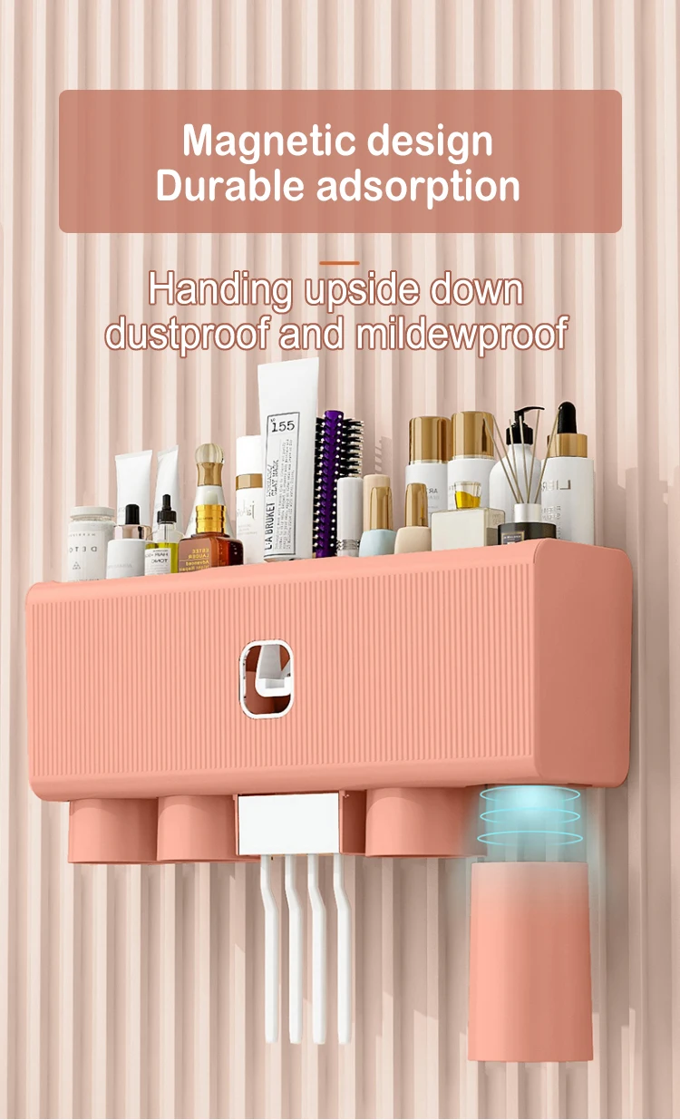 Sesame Toothpaste Dispenser With Auto Pump Rolling Squeezer Kit Set