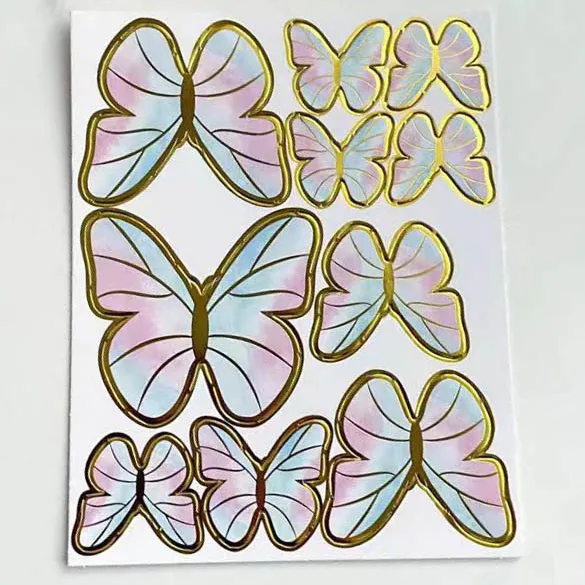 12 Stück 3D Schmetterling Aufkleber – Lila, Für Wand, Fenster & Bastelprojekte, Gemischte Designs