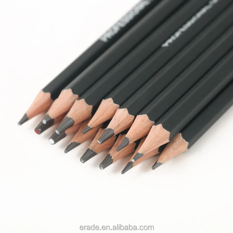 New 14 Pcs/Lot Sketch and Drawing Pencil Set HB 2B 6H 4H 2H 3B 4b 5b 6b 10B 12b 1B, Black