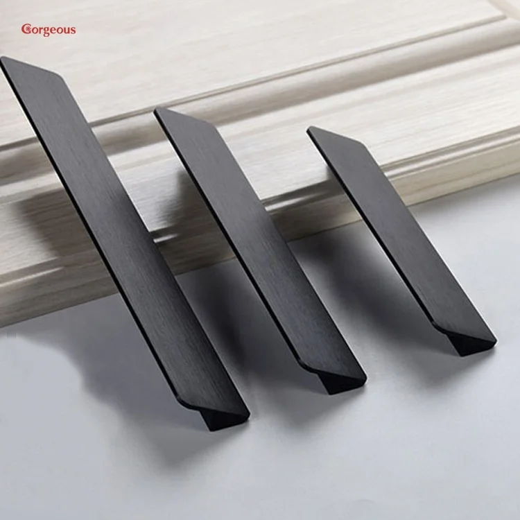 Furniture hardware handles for furniture cabinet door drawers aluminium  modern sliding wardrobe dresser cupboard handles pull