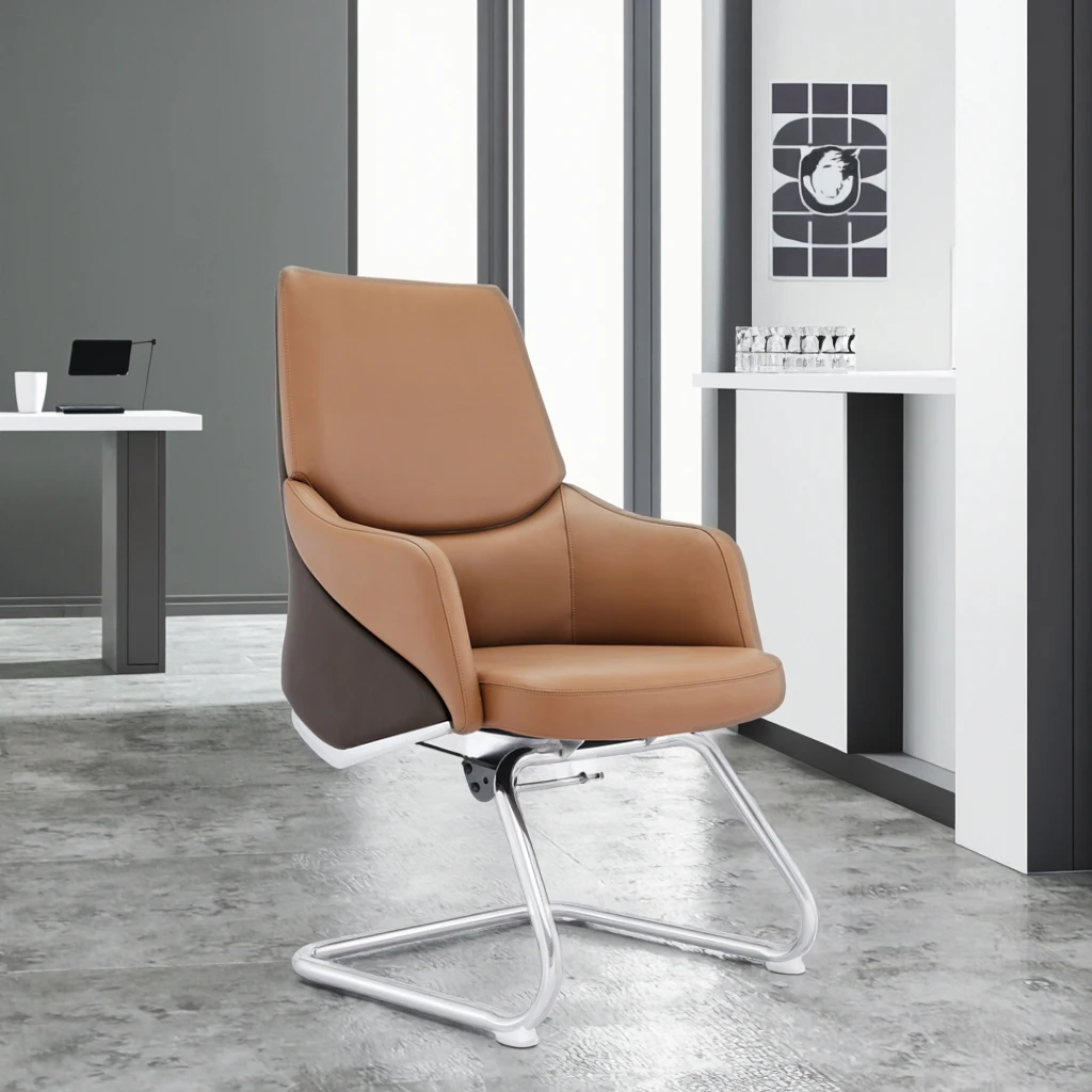 Executive Style Chrome Frame Chair Thickened Plywood Core Conference Room Seating Solution 4