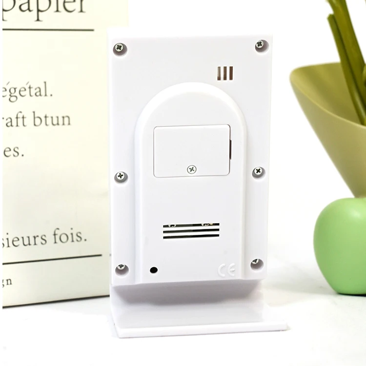 Home Decor White and Black Lcd Desk Clock Digital Smart Digital Alarm Clock Weather Station Clock