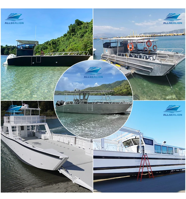 Landing Craft 50ft Working Boat For Sale Flat Bottom Aluminum Passenger