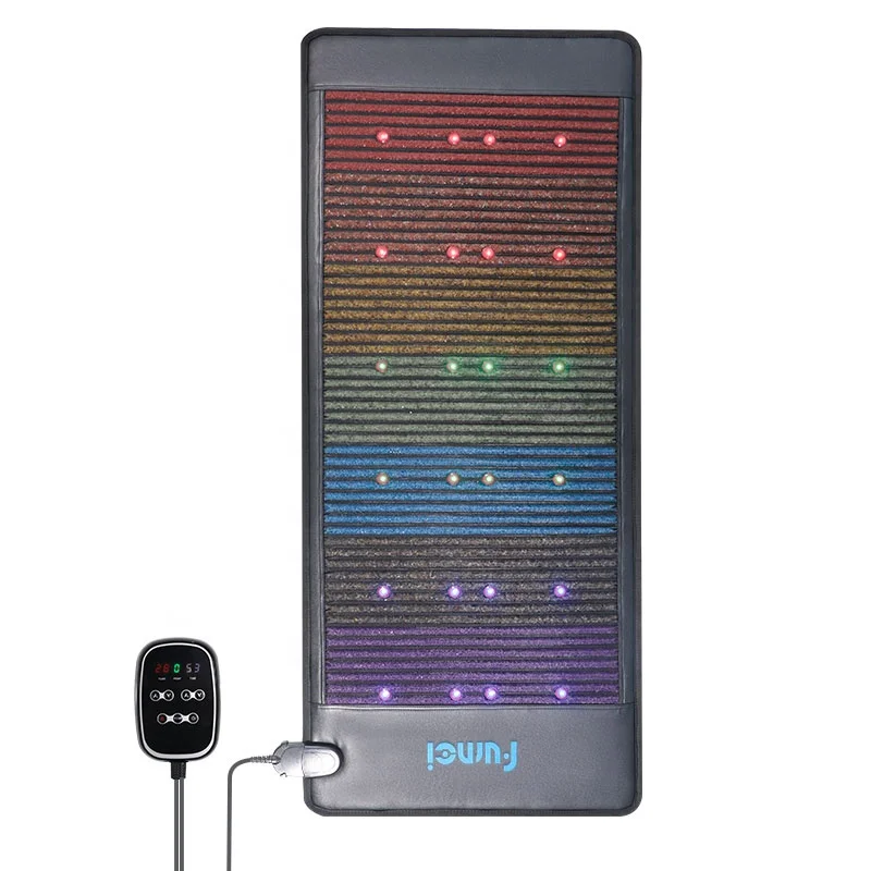 FUMEI 7 Crystal Stone Far Infrared Massage Red Light Therapy Pemf Mat 190*80CM LED Photon PEMF Amethyst Mat