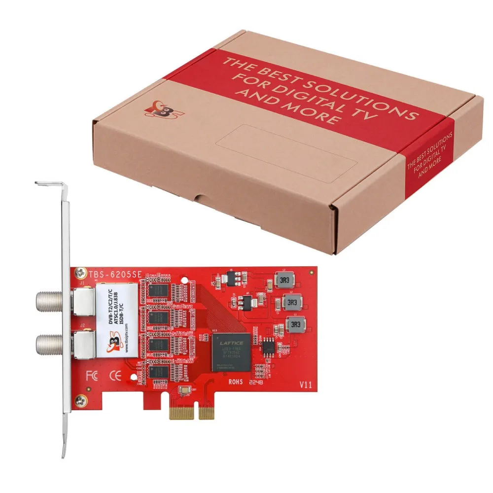 Tbs6205se Dvb-t2/t/c Quad Tv Tuner Scheda Pcie Per Guardare I Canali Sd ...